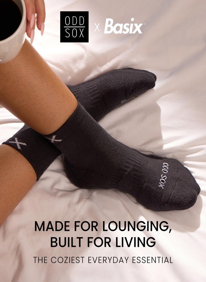 Odd Sox جوارب أود سوكس باسيكس النسائية - جوارب قصيرة - أسود، عبوة من 6 قطع | مزيج قطني ناعم ومتين ومريح للاستخدام اليومي - Image 4
