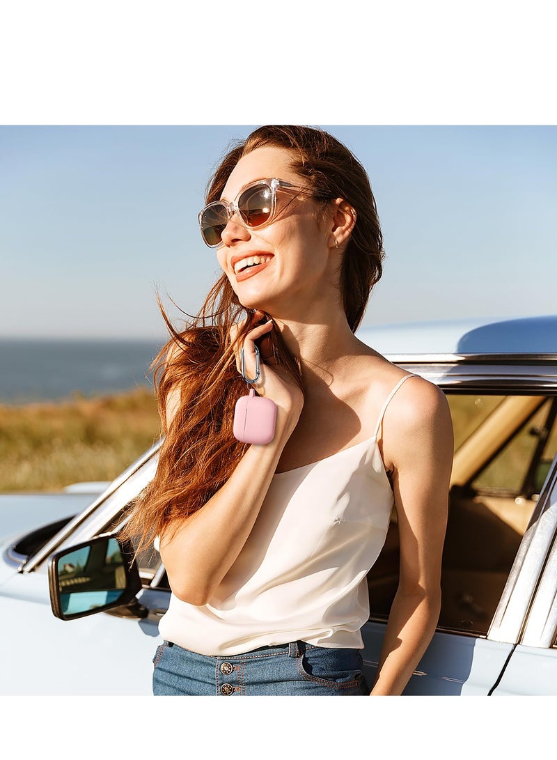 AirPods 3 Case Cover with Keychain Full Body Protective Shockproof Cute Soft Silicone Compatible with Airpods 3rd Generation Case for Women Men Front LED Visible Pink - Image 2