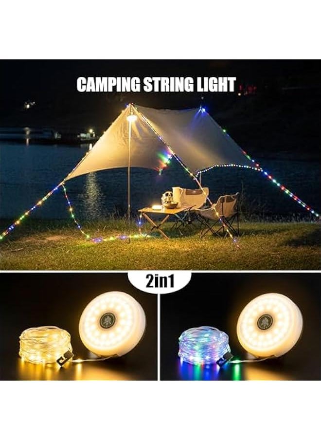 Arabest Portable Camping Lights with 8 Lighting Modes, Fast 30s Recovery, Waterproof, Type-C Charging - Ideal for Camping, Yard, Hiking - 32.8Ft Long  - Image 2