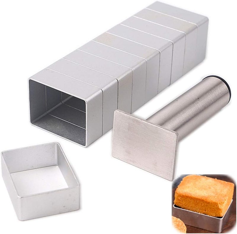 LoBake Rectangle shape aluminium pineapple cake mold stainless steel pressing stamp mooncake mould fondant cookie biscuit molds DIY - Image 1