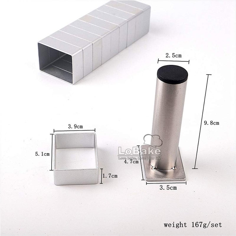 LoBake Rectangle shape aluminium pineapple cake mold stainless steel pressing stamp mooncake mould fondant cookie biscuit molds DIY - Image 2
