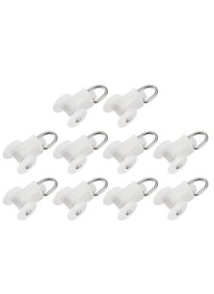 Oasisgalore 80Pcs Curtain Track Rollers，Plastic Twin Wheeled Carriers Drapery Rail Sliding Glider(11.5mm)  - Image 1