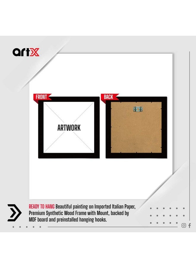 ArtX لوحة فنية لجدار فتاة شلال من ورق ArtX، متعددة الألوان، تجريدية، 13X13 بوصة، مجموعة من 1 - Image 4