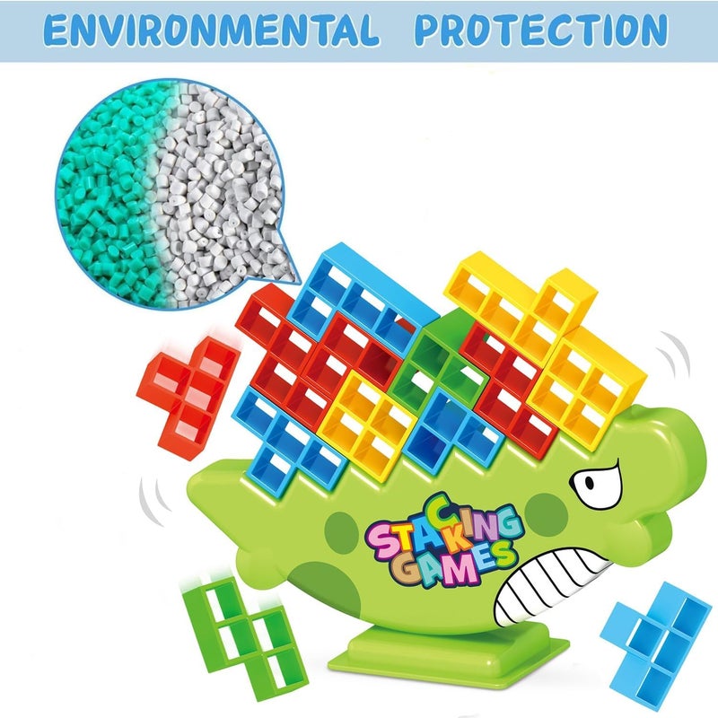 Luckam Tower Balance Game, Stacking Blocks Board for Kids, Team Building Game for Party, Funny Family Games - Image 3