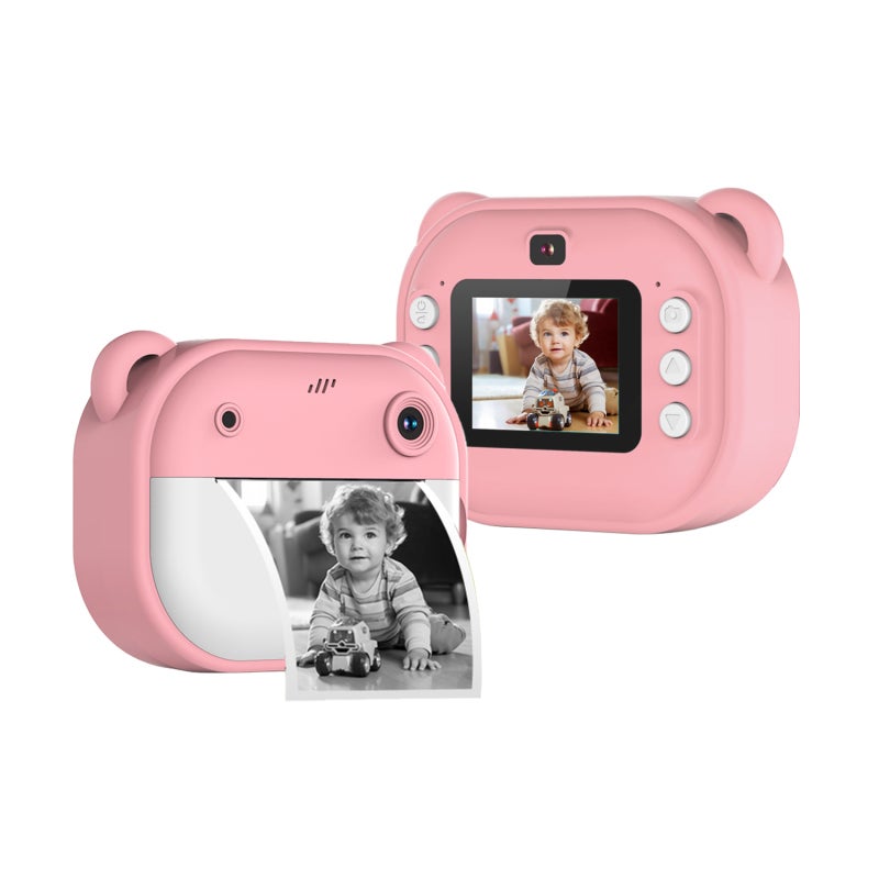 Children's Camera: 2-Inch Hd Display, 24MP, 1080P Hd Recording - One-Click Photo Print, Kids-Friendly Design for Toddlers, Gift Giving & Outdoor Play - Image 1