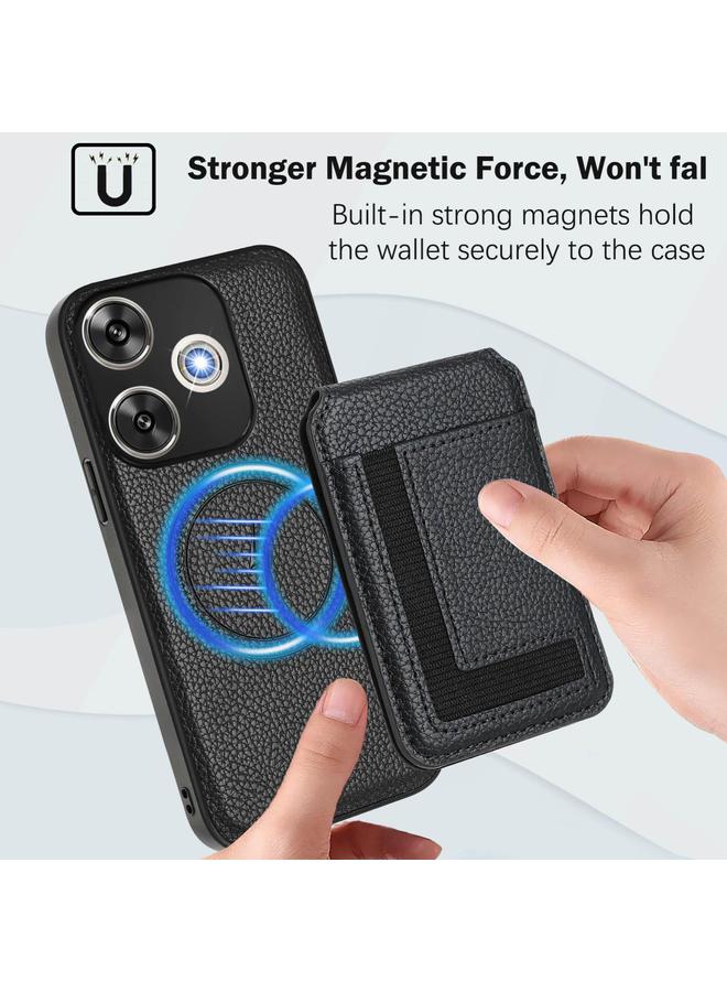 S-TOP Case For Redmi Turbo 3 / Poco F6 India CX01 Detachable Magsafe Magnetic Card Bag Phone Case - Image 5