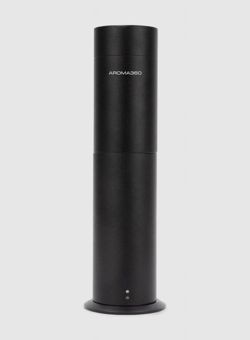 AROMA360 Mini Pro Essential Oil Diffuser - 600 sq ft Coverage - Aromatherapy Scent Diffuser for Home - Air Freshener - Compatible with Pro-Pod Oil- Midnight Black & Smoke On The Water Pro-Pod Oil Blend - Hotel Inspired for Luxury Essential Oil Diffusers - Aromatherapy Scent Diffuser Oil - Bergamot, Ginger, and Vanilla Bundle - Image 1