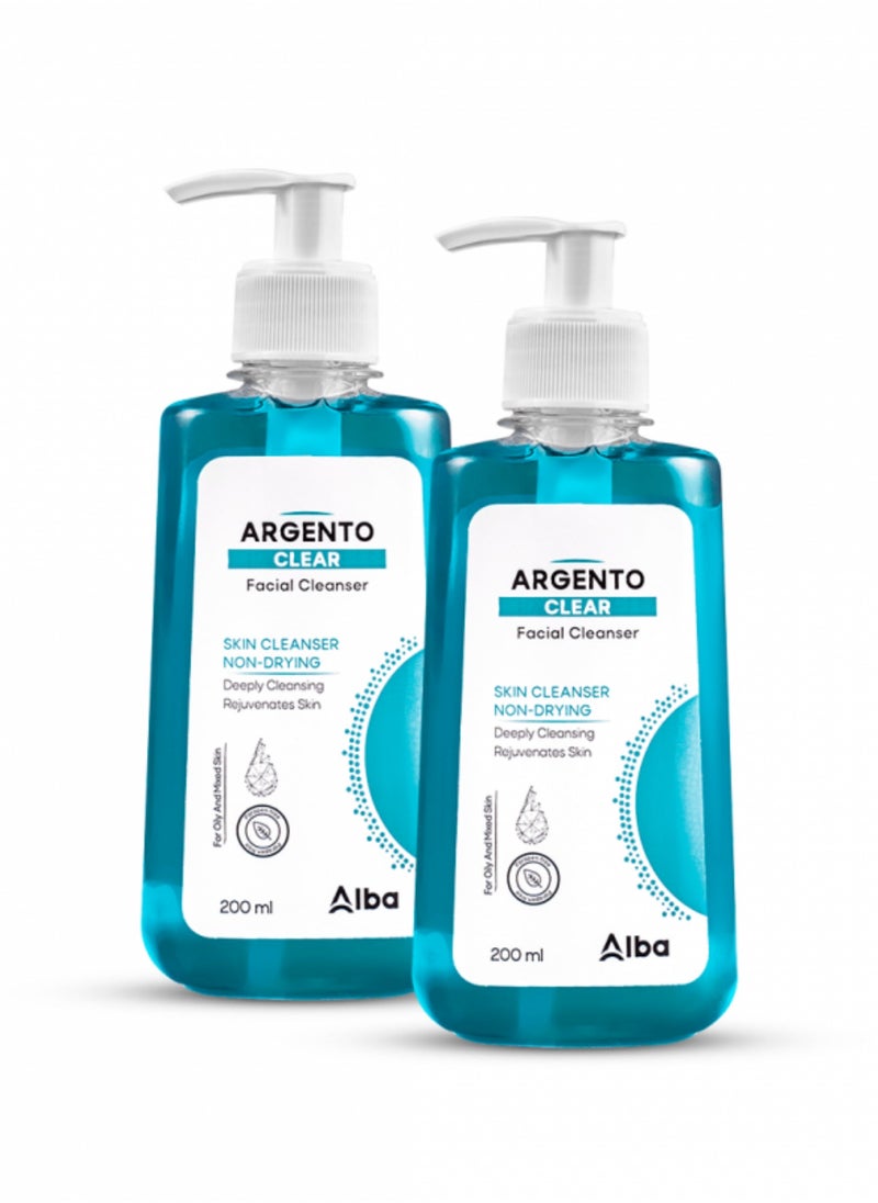 ARGENTO Argento Clear Facial Wash 200X2 ml  - Image 1