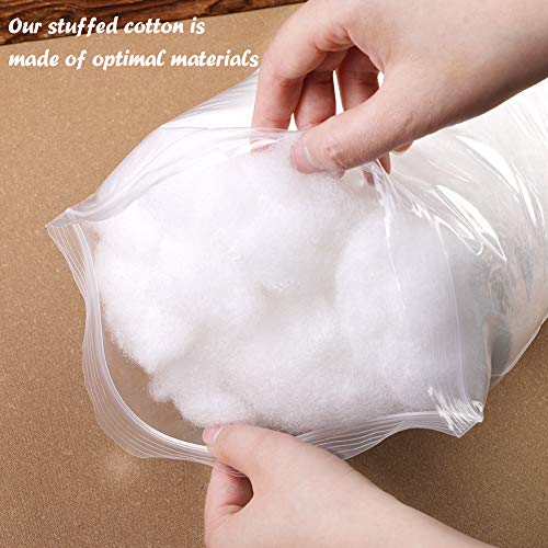 LOKUNN 7.05oz/200g Polyester Fiber Fill, (2.12oz~3.97lb) Stuffing Pillow Filling Stuffing Cushion Filling, Batting High Resilience Fill Fiber, Stuffing for Stuffed Animals/DIY Crafts (White) - Image 3