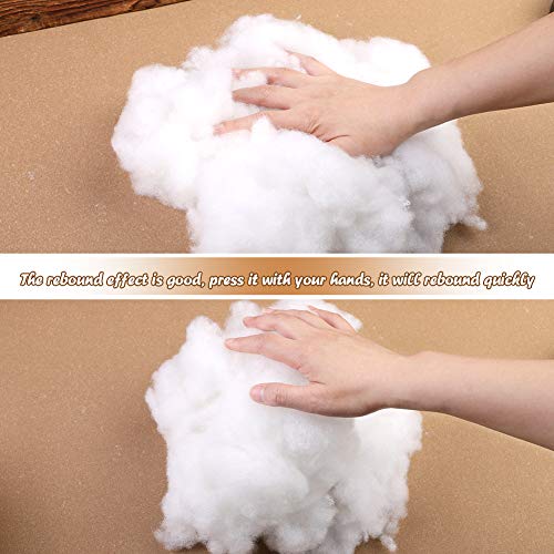 LOKUNN 7.05oz/200g Polyester Fiber Fill, (2.12oz~3.97lb) Stuffing Pillow Filling Stuffing Cushion Filling, Batting High Resilience Fill Fiber, Stuffing for Stuffed Animals/DIY Crafts (White) - Image 4