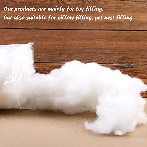 LOKUNN 7.05oz/200g Polyester Fiber Fill, (2.12oz~3.97lb) Stuffing Pillow Filling Stuffing Cushion Filling, Batting High Resilience Fill Fiber, Stuffing for Stuffed Animals/DIY Crafts (White) - Image 5
