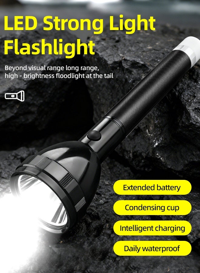 VINNYSEN LED Flashlight 4 Pack  High Lumen Tactical Flashlight with Tail Light Waterproof Zoom Flashlight  USB Rechargeable  Men's Christmas Stocking Gift  Essential Equipment for Hunting and Camping - Image 2