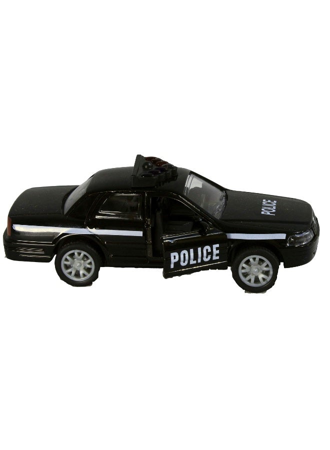 Tian Du Die-Cast Police Car Toy – Pull Back Metal Car with Lights & Sound, Realistic Design for Kids & Collectors - Image 2