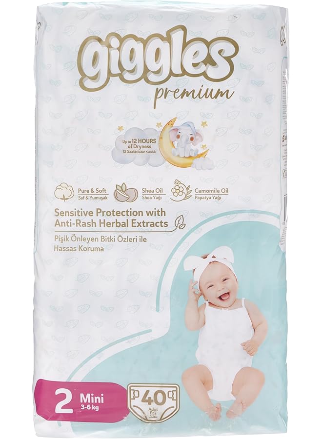 giggles Baby Diapers 40 Pieces Twin Pack Size 2 - Image 1
