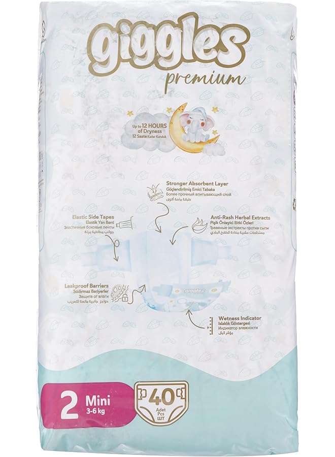 giggles Baby Diapers 40 Pieces Twin Pack Size 2 - Image 2