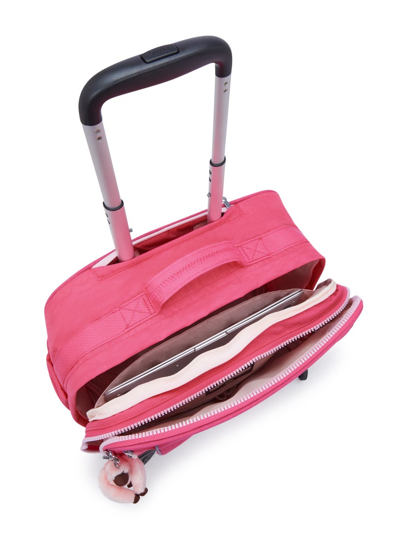 kipling Kipling New Storia Kids' 4-Wheeled School Trolley Bag with 15.6 inch Laptop Compartment Happy pink c  - Image 5