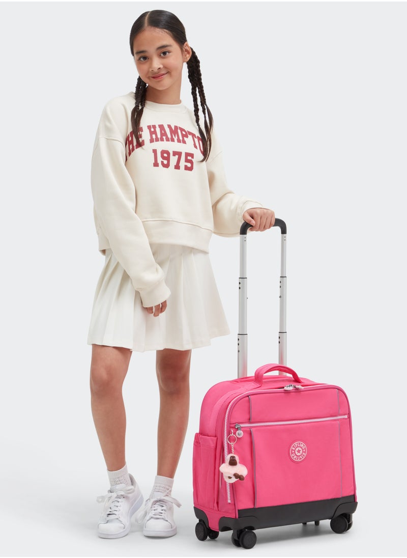kipling Kipling New Storia Kids' 4-Wheeled School Trolley Bag with 15.6 inch Laptop Compartment Happy pink c  - Image 2