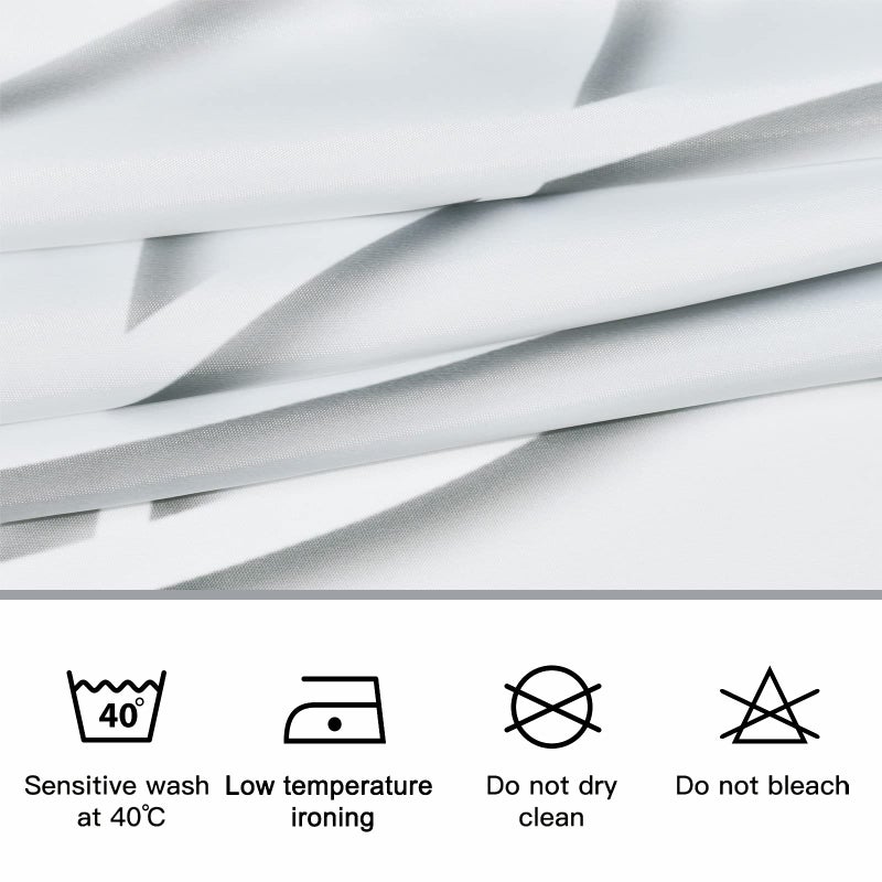 Punkray Grey Shadow Shower Curtain for Bathroom with Hooks  Shower Curtain Set Stripe Bath Curtains Decor White Shower Curtains Weighted Hem Washable  72x72 - Image 4