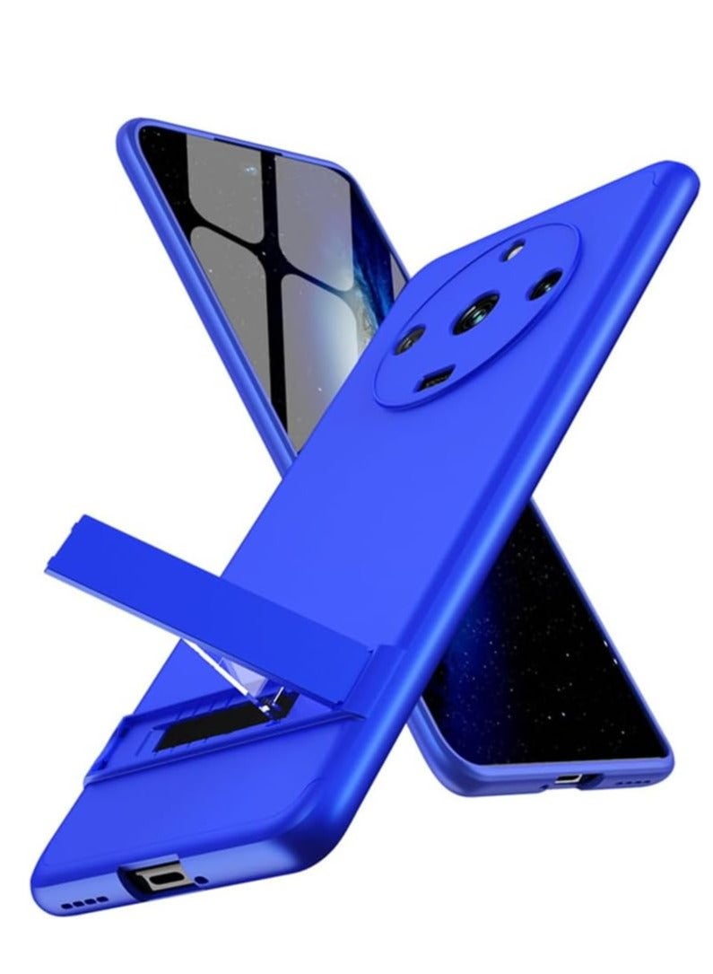 VKL حافظة Realme 11 Pro Plus 5G، حافظة هاتف رفيعة للغاية صلبة حماية كاملة نحيفة غير لامعة مع حامل قابل للإخفاء لهاتف Realme 11 Pro+ (أزرق)