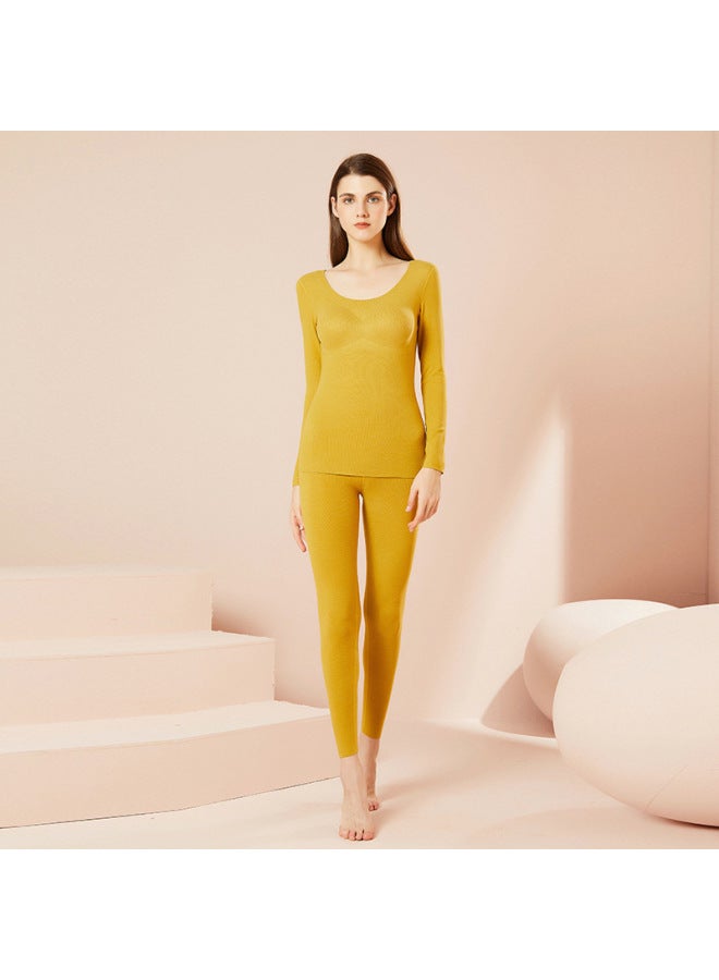 Ovezi Thermal Underwear Women's Fleece Base Shirt With Chest Pad Autumn And Winter Plus Size Fleece-lined Thickened Women's Top