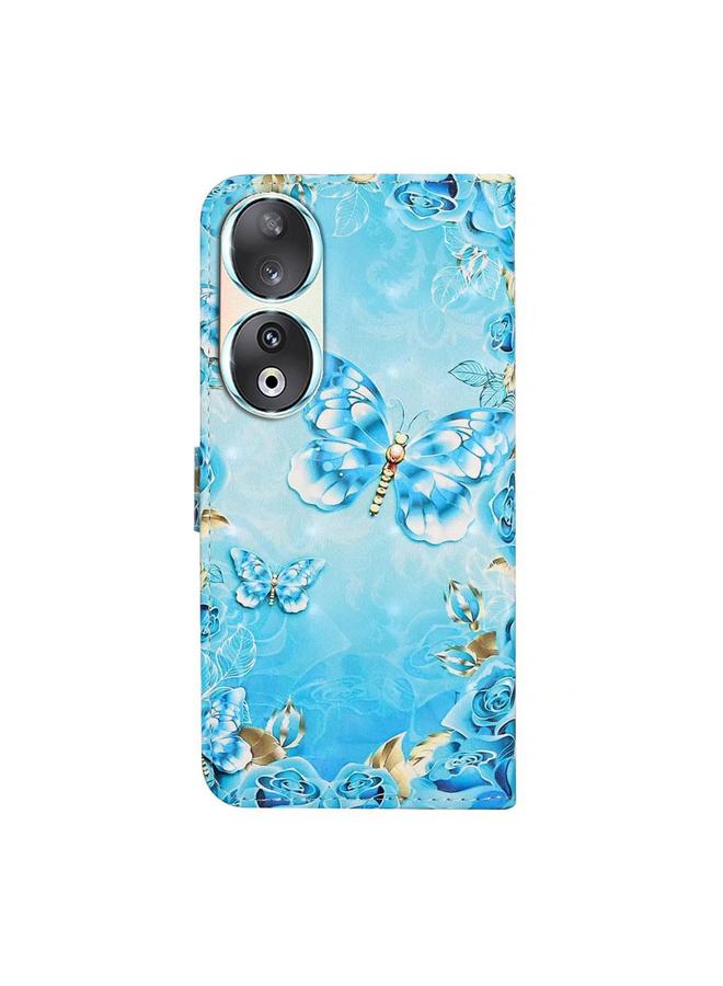 اس-توب جراب هاتف Honor 90 من الجلد المنقوش بالزيت ثلاثي الأبعاد - Image 3