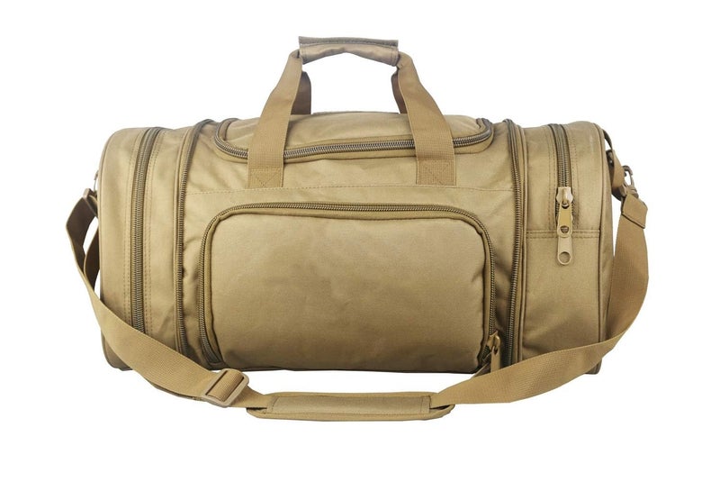 Miramrax Gym Bag Duffle Bags for Men Women with Shoes Compartment Sport Weekend Travel Overnight Carry On Bag for Tactical Military Travel Work Out Bags (Tan) - Image 2