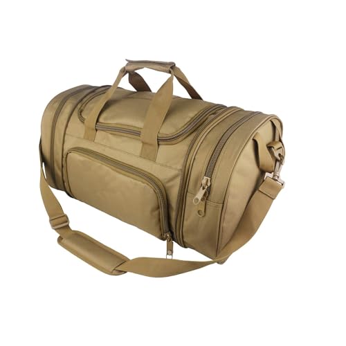 Miramrax Gym Bag Duffle Bags for Men Women with Shoes Compartment Sport Weekend Travel Overnight Carry On Bag for Tactical Military Travel Work Out Bags (Tan) - Image 1