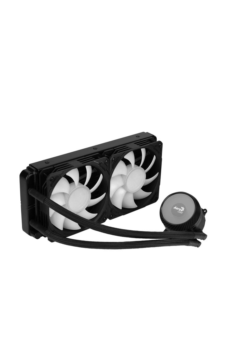 AeroCool Aerocool MIRAGEL240, CPU Liquid Cooling, 2 ARGB Fans 12cm, TDP 400W, Black  - Image 2