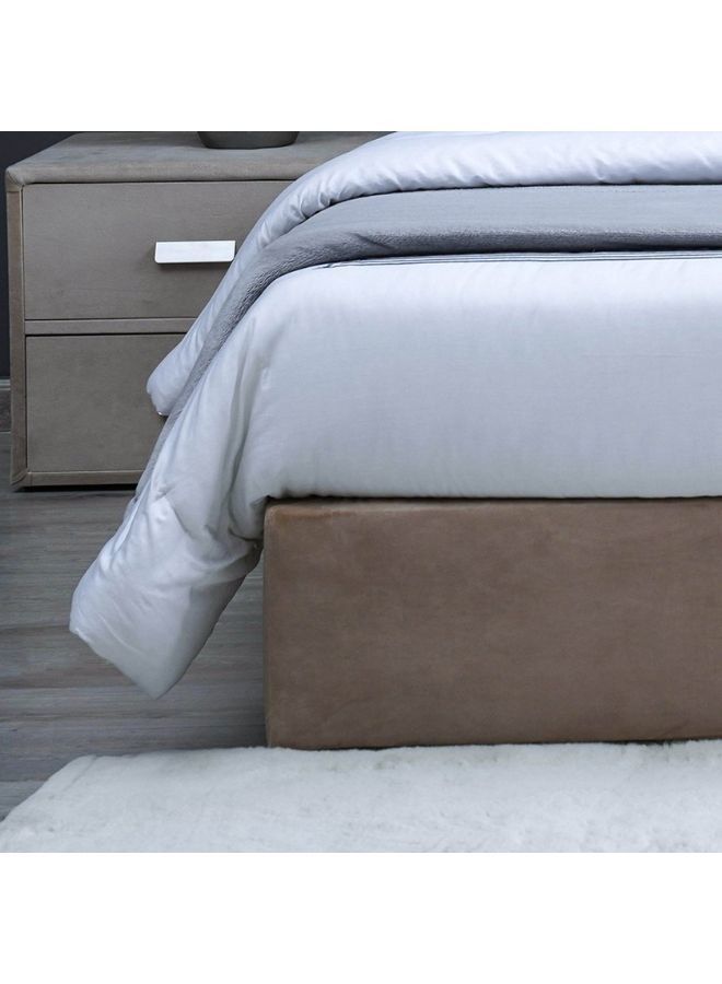 Karnak Estella Premium Upholstered Velvet Bed Frame Bedroom Furniture Strong And Sturdy Modern Design Wooden Bed | Quiet & Comfortable Bed (King - 180x200cm, Beige) - Image 5