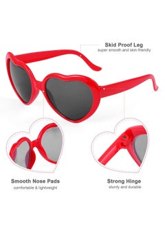 Generic Special Effects Peach Heart Sunglasses Diffraction Eyeglasses for Light Shows Magnetic Clip-On Sunglasses for Night Driving  Plastic Frame  - Image 5