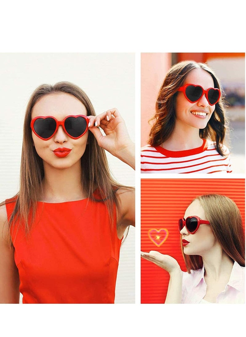 Special Effects Peach Heart Sunglasses Diffraction Eyeglasses for Light Shows Magnetic Clip-On Sunglasses for Night Driving  Plastic Frame - Image 3