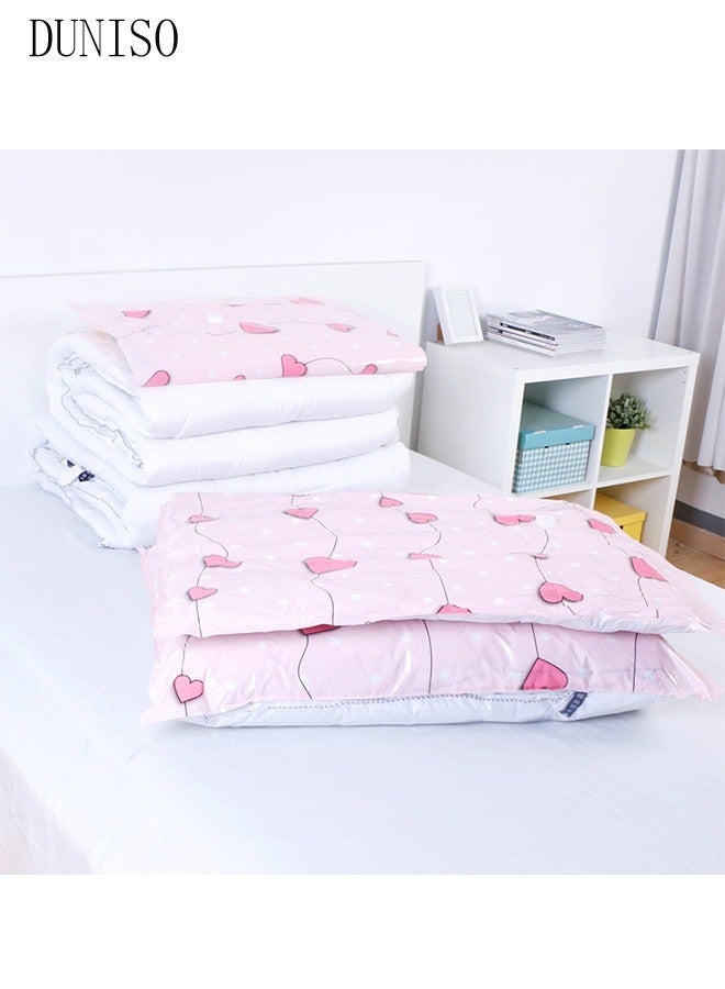 DUNISO Vacuum Storage Bags Pack of 6 (2 pieces 100cm*70cm + 2 pieces 80cm*60cm + 2 pieces 70cm*50cm) Reusable Space Savers With Hand Pump For Travel Packing And Home Storage - Image 3