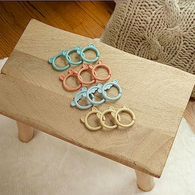 SHEPPY'S SQUAD TOY LINKS FOR NEWBORN AND UP, 12 LINKS, PLANT-BASED AND BPA-FREE MATERIALS, MULTI-TEXTURE - Image 5