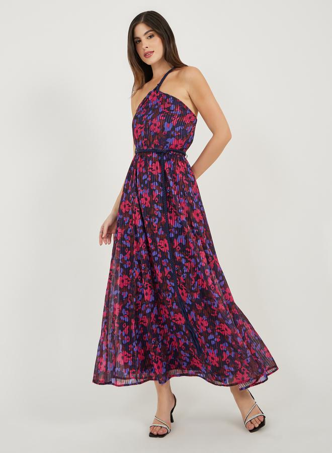 Styli Floral Pleated Midi Dress  - Image 1