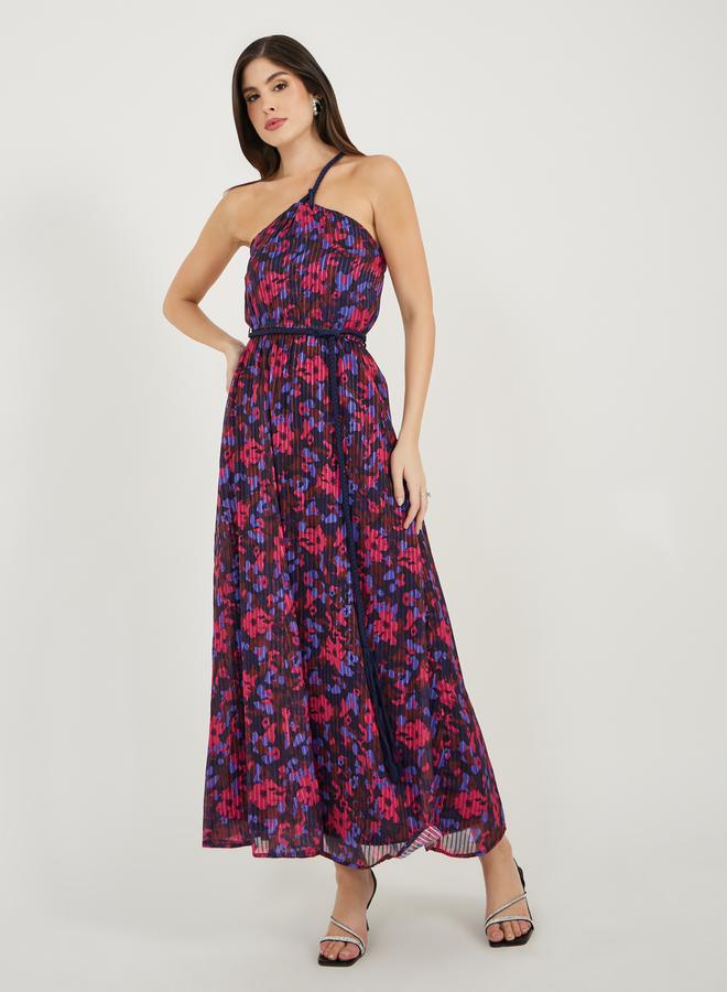 Styli Floral Pleated Midi Dress  - Image 2