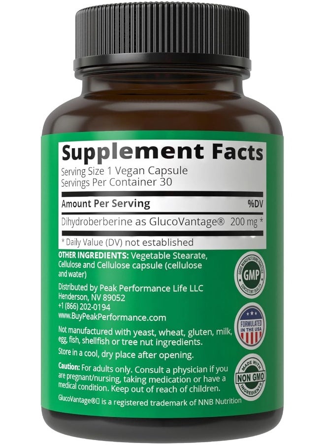Peak Performance Super Berberine Supplement - Dihydroberberine GlucoVantage®  - Image 5