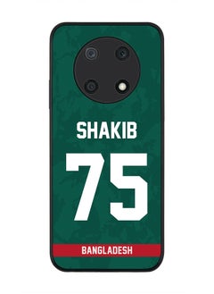 Rugged Black Edge Case for Huawei nova Y90, Slim fit Soft Case Flexible Rubber Edges Thin Cover - Player Name - Shakib Al Hasan, Jersey Number- 75