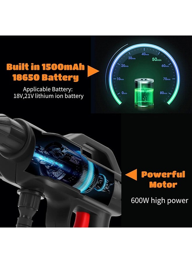 Arabest 48v Portable Car Wash Electric High Pressure Cleaner with Rechargeable Battery Foam Bottle Nozzle Hose for Car Wash Watering Flowers Cleaning Floor  - Image 4