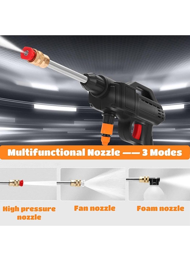 Arabest 48v Portable Car Wash Electric High Pressure Cleaner with Rechargeable Battery Foam Bottle Nozzle Hose for Car Wash Watering Flowers Cleaning Floor  - Image 3