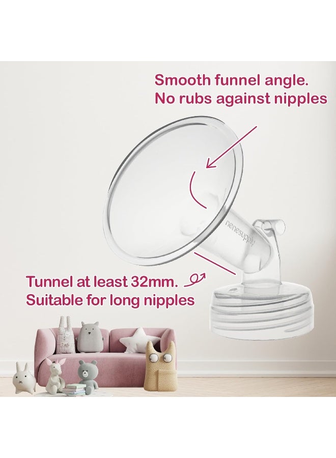 Nenesupply 17mm 2 pc Flanges Duckbill Valves Compatible with Spectra S2 S1 9 Plus Synergy Gold Breastpump - Image 2