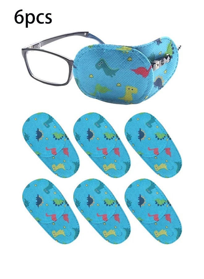 YJ 6-Piece Eye Patches for Kids Girls Boys, Right & Left Eye Patch for Glasses, Full Coverage Eye Patch for Children Treating Eye Amblyopia Strabismus and After Surgery - Image 1
