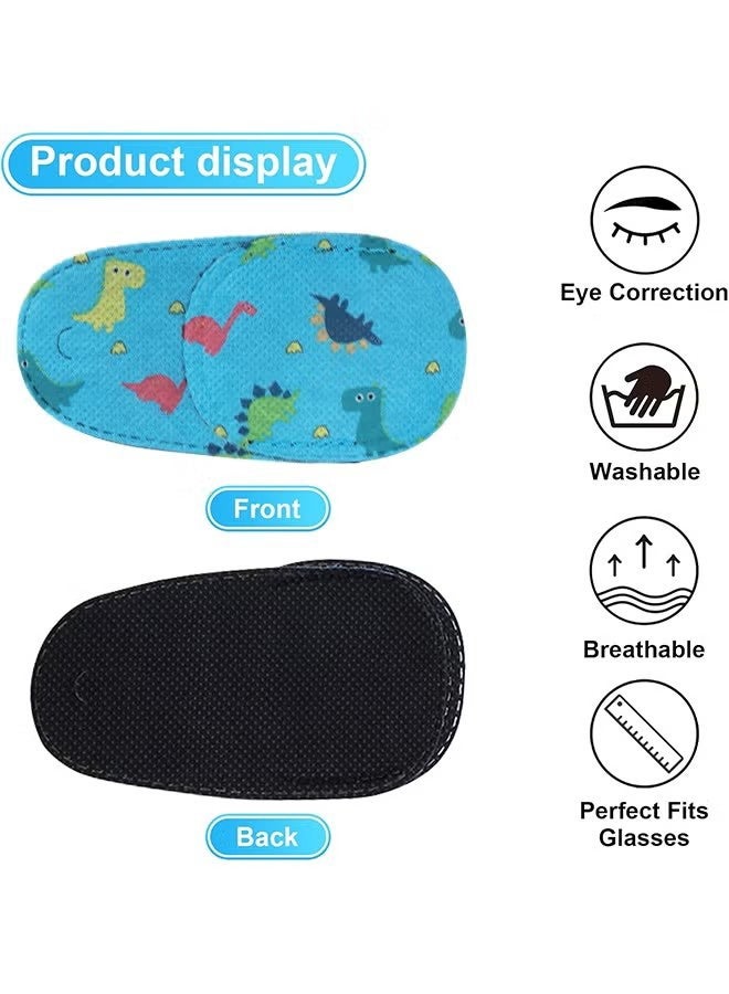 YJ 6-Piece Eye Patches for Kids Girls Boys, Right & Left Eye Patch for Glasses, Full Coverage Eye Patch for Children Treating Eye Amblyopia Strabismus and After Surgery - Image 2