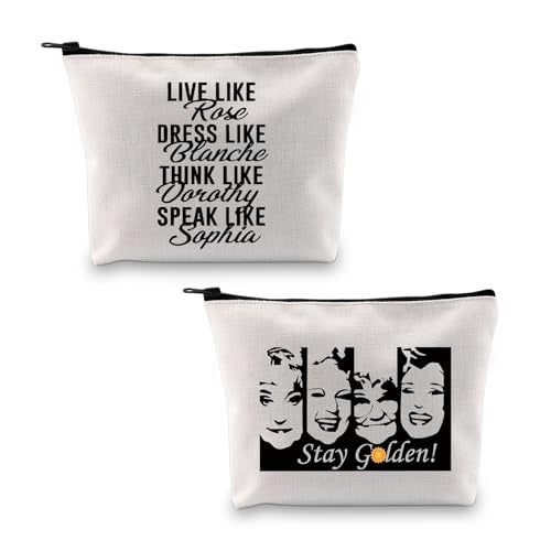 GJTIM TV Show Inspired Gift: Live Like Rose Dress Like Blanche Cosmetic Bag - Image 1
