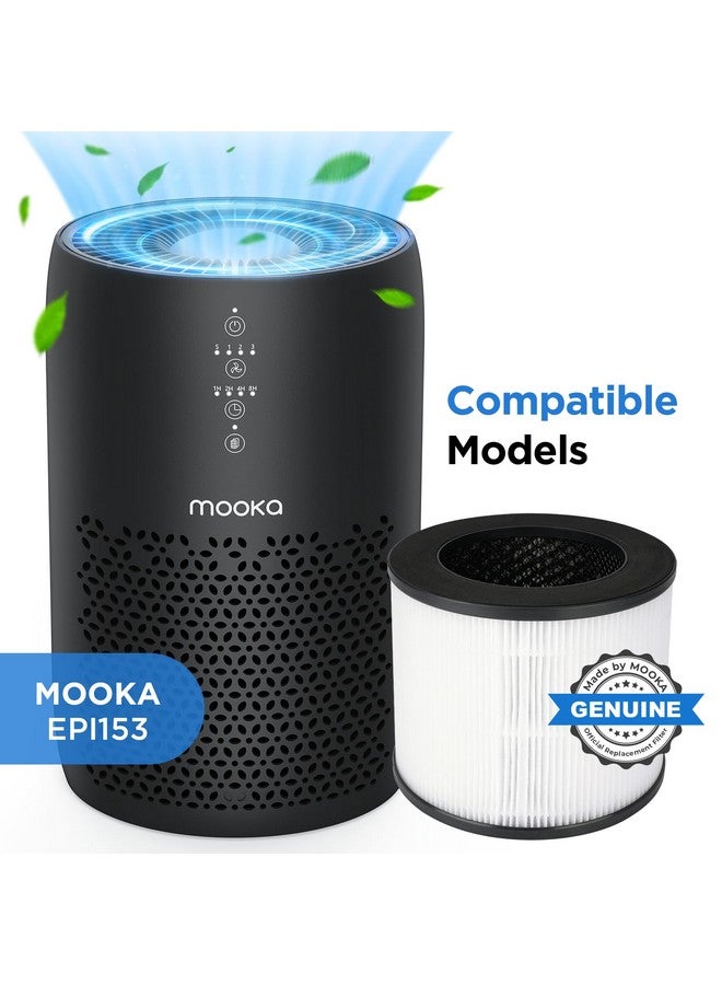 Mooka فلتر MOOKA المعتمد H13 True HEPA البديل المتوافق مع جهاز تنقية الهواء EPI153 - Image 2