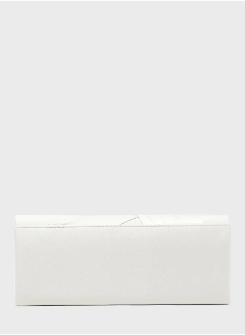 Ella Limited Edition Pleated Satin Clutch Bag