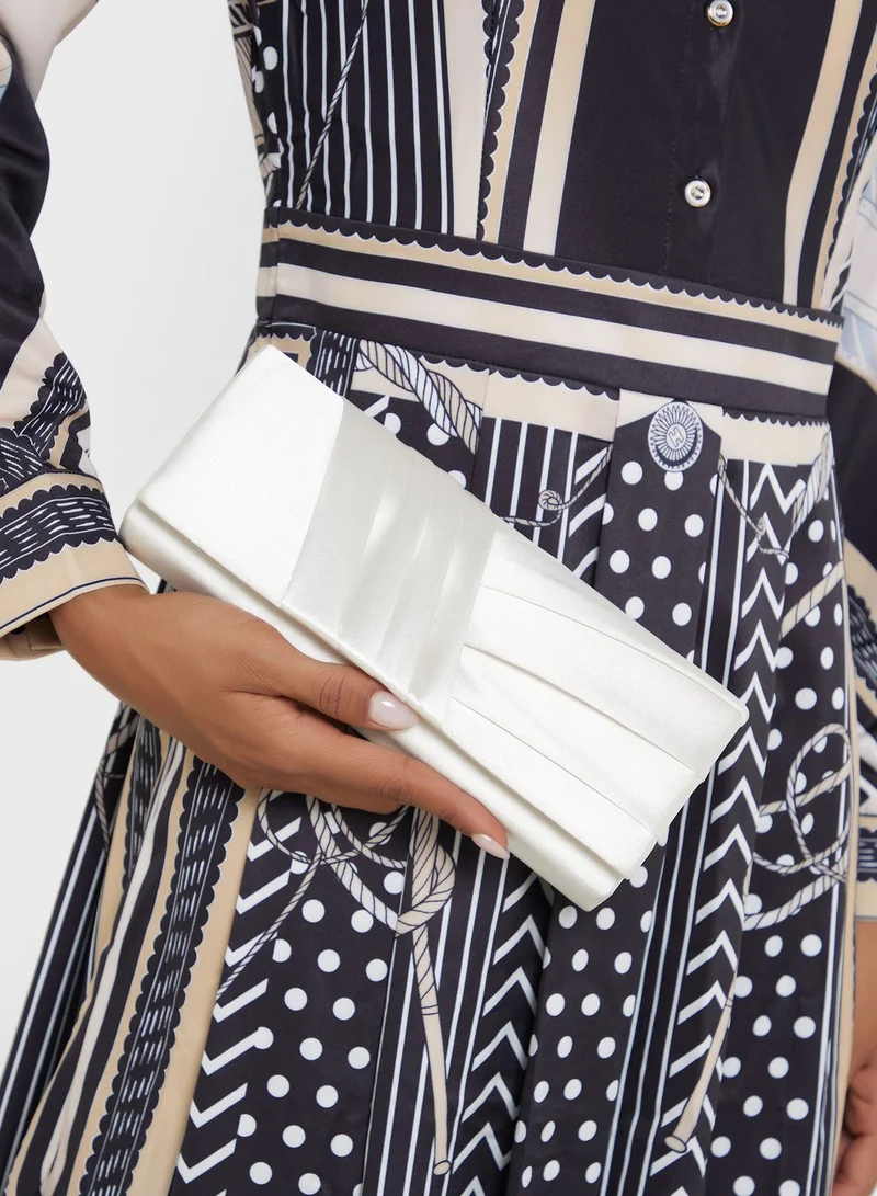 Ella Limited Edition Pleated Satin Clutch Bag