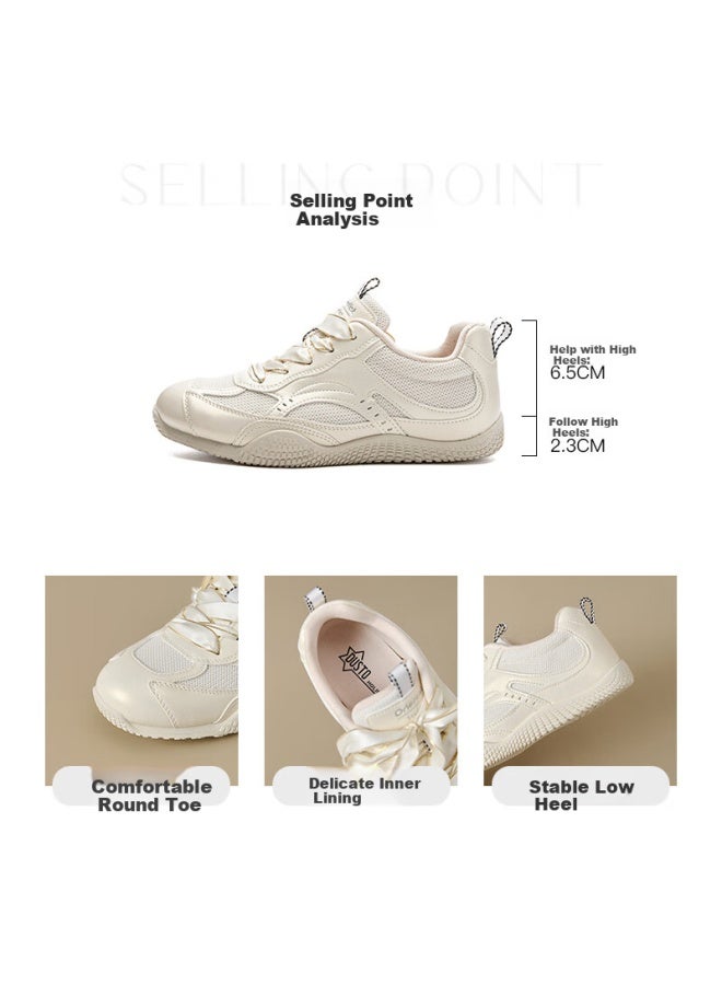 DUSTO Da Dong Women's Sneakers Spring New Breathable Mesh Pearl Casual Women's Sports Shoes 0355 - Image 3