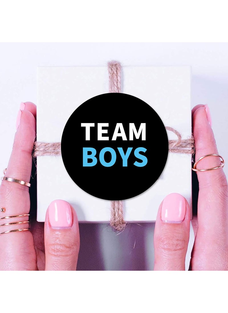 MAGJUCHE Chalkboard Twin Gender Reveal Stickers 60 2inches Team Boys Team Girls Team Both Twins Baby Shower Party Labels Sticker  - Image 2