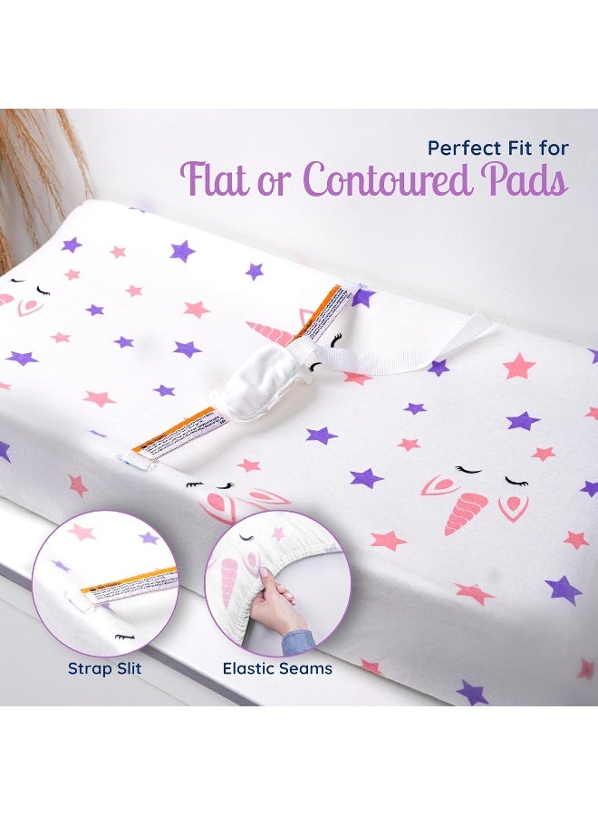 GrowWILD Grow Wild GROW WILD Changing Pad Cover 3 Pack | Soft & Stretchy Jersey Cotton | Baby Changing Table Pad Cover | Diaper  - Image 4