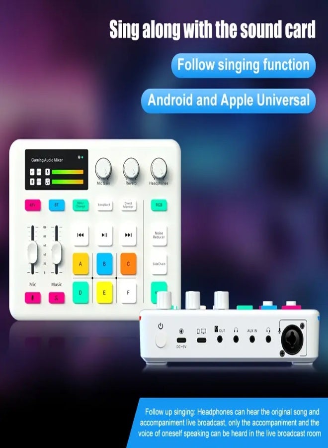 G1 Professional Gaming Audio Mixer with RGB Lighting, 32-Bit DSP Sound Processor, Fader  Mute Controls, Multi-Effect Sound Card, Compatible with PC, Console, Smartphone  Tablet – Ideal for Live Streaming, Podcasting  Recording - Image 4